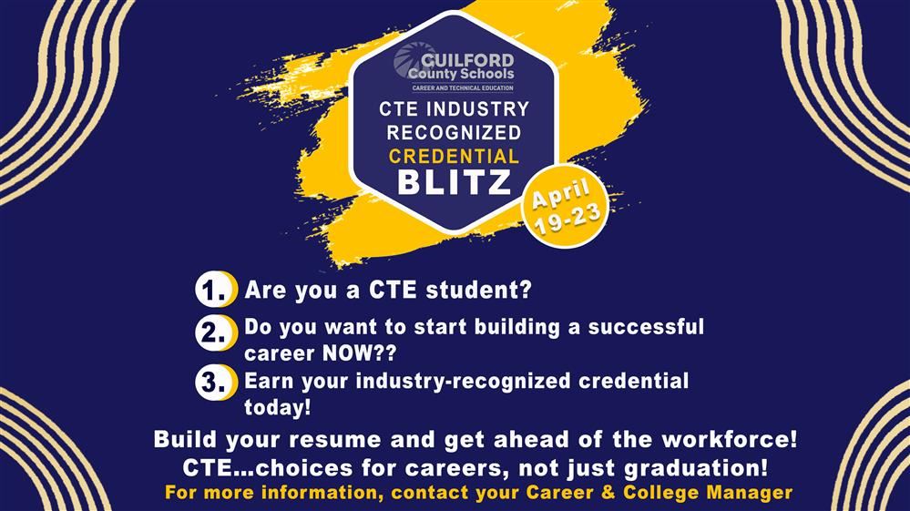 CTE Credentialing Blitz flyer CTE Credentialing Blitz flyer